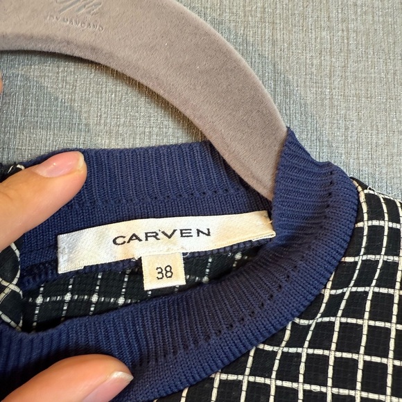 Carven Plaid Print Sleeveless Midi Dress - Picture 3 of 7